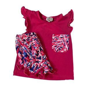 18m Sweet Southern Smocks Pink Shorts Set